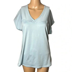 Y2K, Vtg, NWT , ELLE  T shirt women L.,cap sleeve,gym, Athleisure,fitted,long